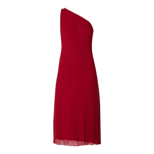 Sukienka Ralph Lauren na wiosnę z asymetrycznym dekoltem czerwona asymetryczna bez rękawów 