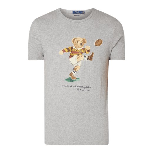 T-shirt męski Polo Ralph Lauren szary młodzieżowy z krótkim rękawem 