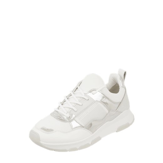 Tommy Hilfiger buty sportowe damskie młodzieżowe białe z tkaniny sznurowane na platformie 