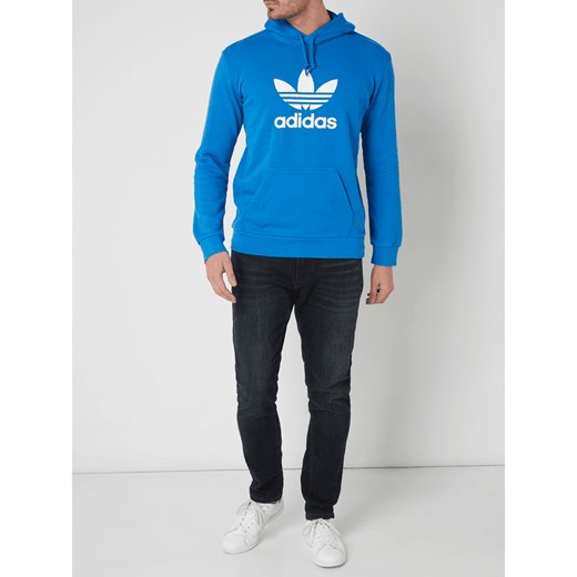 Adidas Originals bluza męska niebieska młodzieżowa bawełniana 