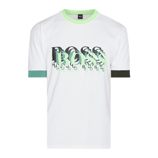 Boss Casual t-shirt męski biały bawełniany 