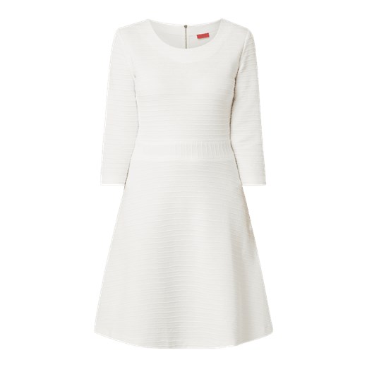 Sukienka Hugo Boss biała bez wzorów biznesowa bawełniana 