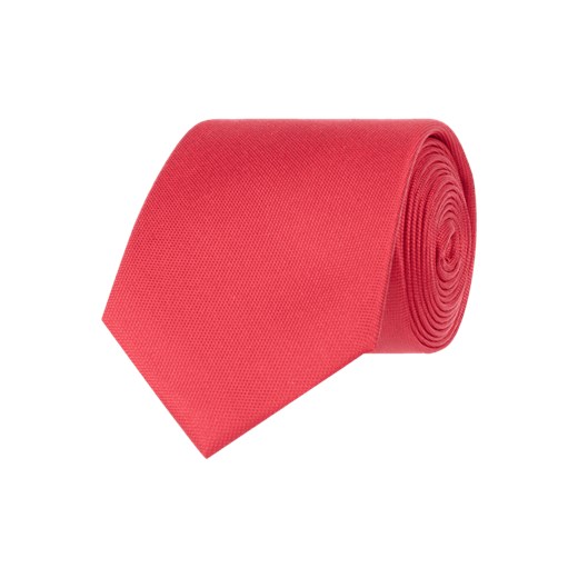 Krawat Montego czerwony bez wzorów 