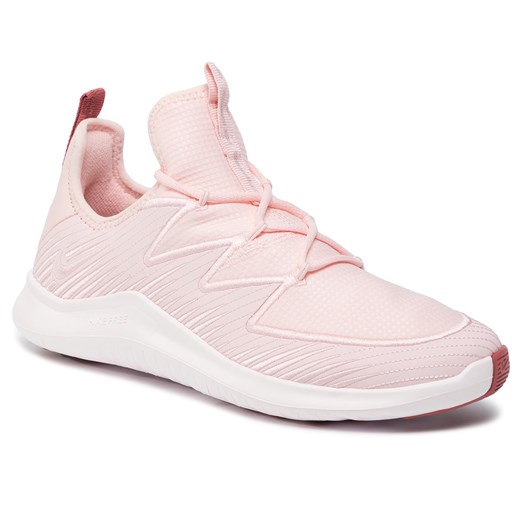 Nike buty sportowe damskie sznurowane różowe płaskie bez wzorów 