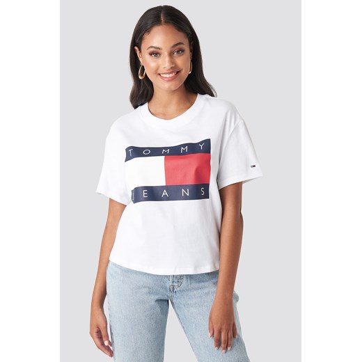 Tommy Jeans Tommy Flag Tee - White Tommy Jeans  L NA-KD