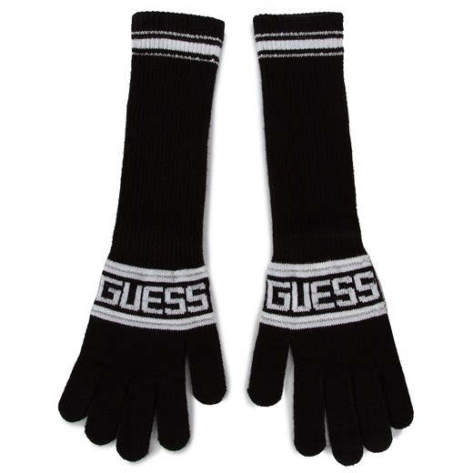Czarne rękawiczki Guess młodzieżowe 