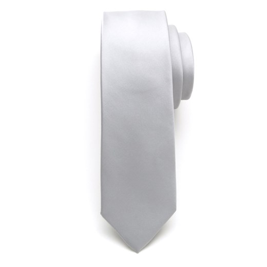 Krawat wąski (wzór 790) willsoor-sklep-internetowy szary abstrakcyjne wzory