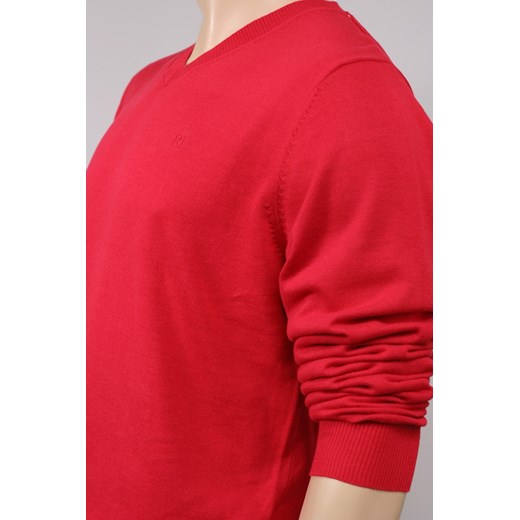 Klasyczny męski sweter Rey Jay SWRJVNECKCZERW jegoszafa-pl czerwony ciekawe