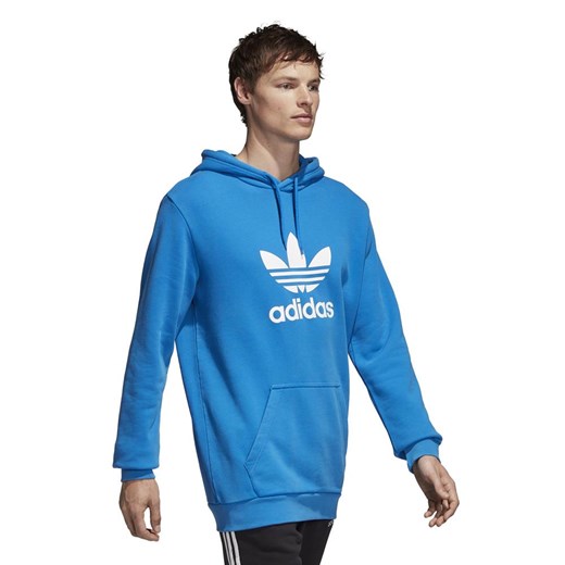 Adidas bluza męska z bawełny z napisami niebieska 