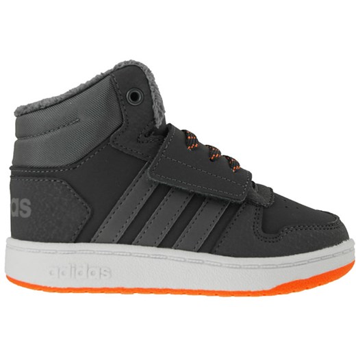 Buty sportowe dziecięce Adidas bez wzorów czarne sznurowane 