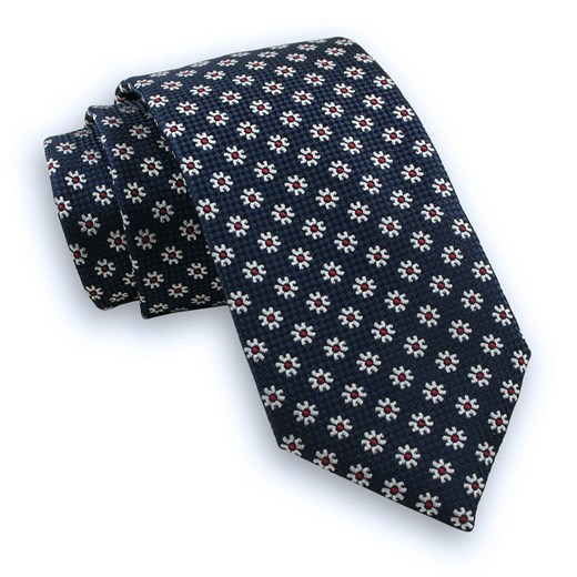 Czarny krawat Chattier w abstrakcyjnym wzorze 