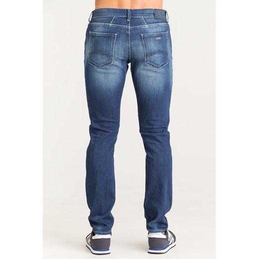 Armani jeansy męskie bez wzorów niebieskie 