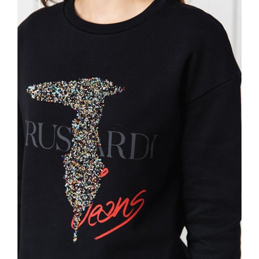 Bluza damska Trussardi Jeans z napisem czarna