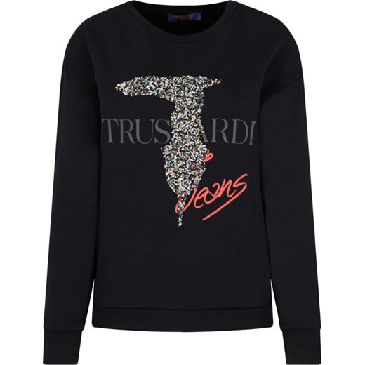 Trussardi Jeans bluza damska krótka z napisem