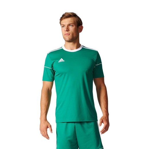 Koszulka sportowa Adidas bez wzorów zielona 