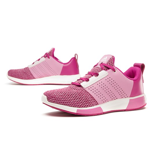 Adidas buty sportowe damskie różowe sznurowane płaskie bez wzorów 