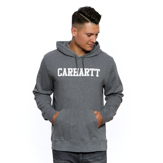 Bluza Carhartt WIP Hooded College Sweat dark grey heather/white Carhartt Wip  XL bludshop.com