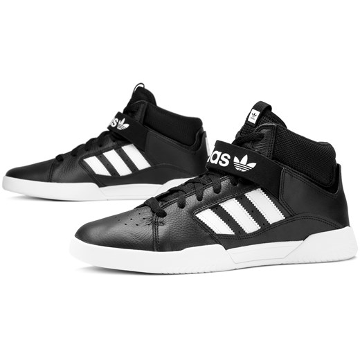 Adidas buty sportowe męskie skórzane czarne sznurowane 
