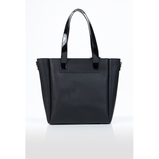 Shopper bag Monnari elegancka czarna mieszcząca a5 na ramię bez dodatków 