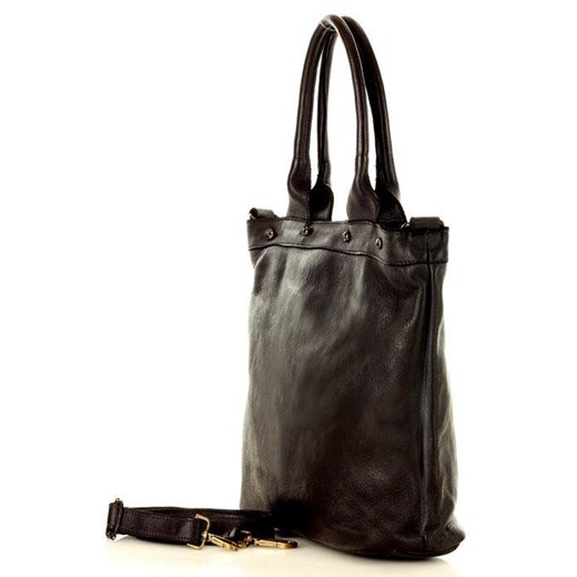 Shopper bag Mazzini na ramię matowa elegancka skórzana 