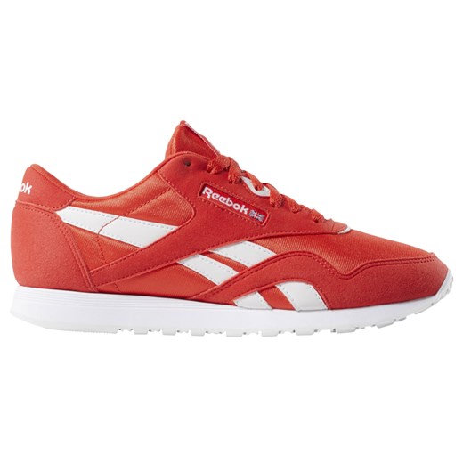 Buty sportowe damskie czerwone Reebok do fitnessu nylon bez wzorów skórzane 