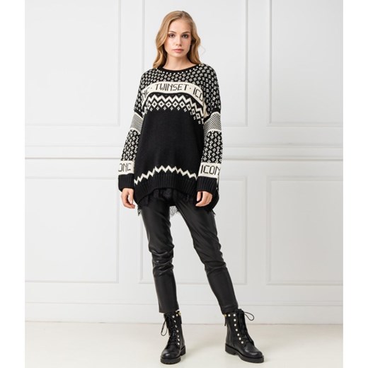 Twinset Sweter | Loose fit | z dodatkiem wełny Twinset  M Gomez Fashion Store