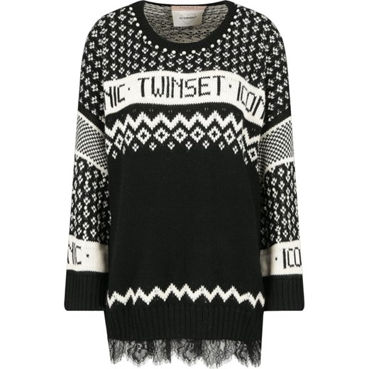 Twinset Sweter | Loose fit | z dodatkiem wełny  Twinset M Gomez Fashion Store