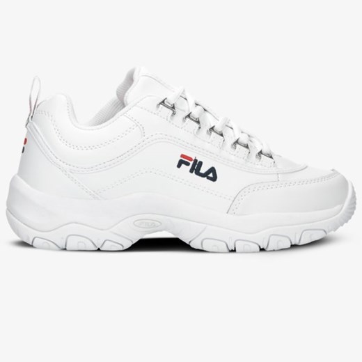 Buty sportowe damskie białe Fila bez wzorów sznurowane 