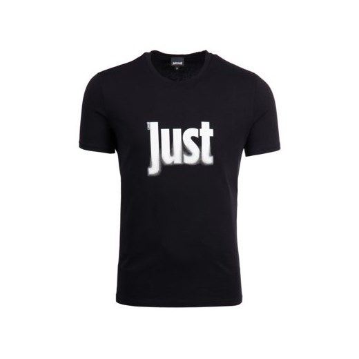 T-shirt męski Just Cavalli z napisami z krótkimi rękawami w stylu młodzieżowym 