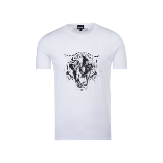 T-shirt męski biały Just Cavalli z napisem 