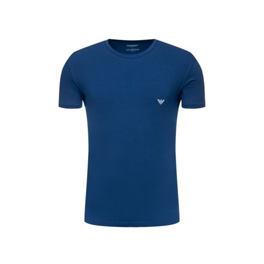 T-shirt męski Emporio Armani niebieski casualowy 