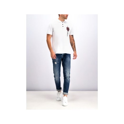 T-shirt męski Just Cavalli z krótkimi rękawami biały 