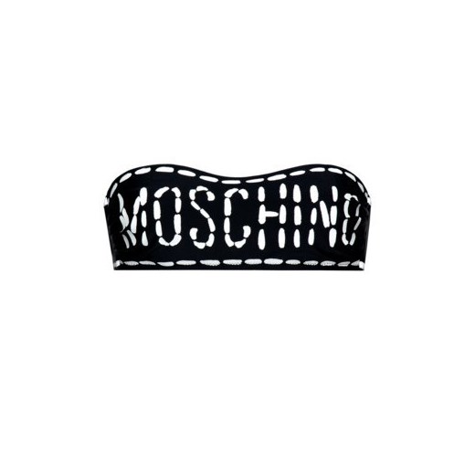 Strój kąpielowy czarny Moschino z napisem 