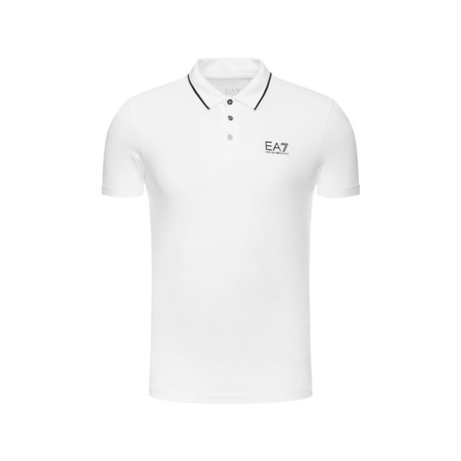 T-shirt męski biały Ea7 Emporio Armani z krótkimi rękawami 