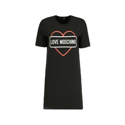 Sukienka Love Moschino mini prosta z okrągłym dekoltem 