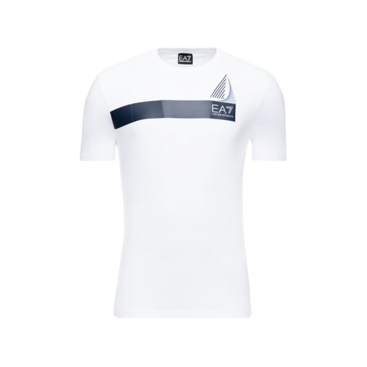 T-shirt męski Ea7 Emporio Armani z krótkim rękawem biały 