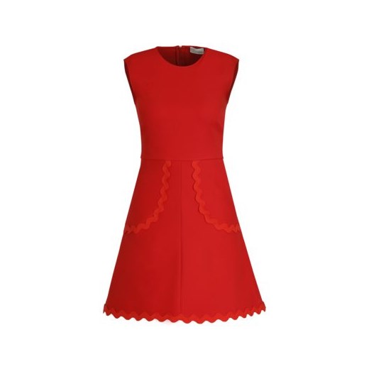 Sukienka Red Valentino bez rękawów trapezowa z okrągłym dekoltem mini 