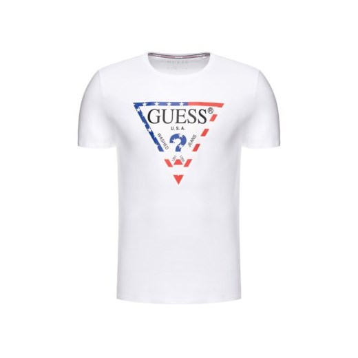 T-shirt męski Guess biały z krótkim rękawem 
