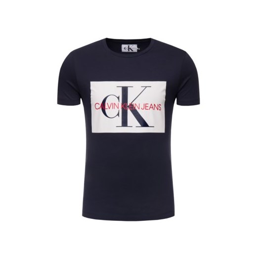 T-shirt męski czarny Calvin Klein z krótkim rękawem 