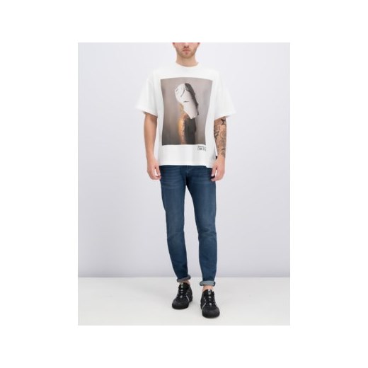 T-shirt męski Versace Jeans z krótkimi rękawami w nadruki 