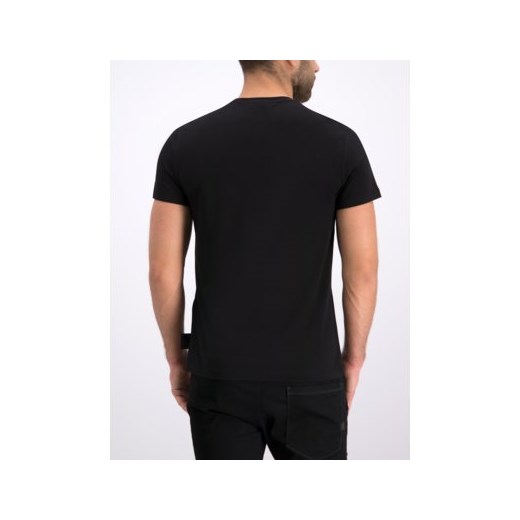 T-shirt męski czarny Versace Jeans z krótkimi rękawami 