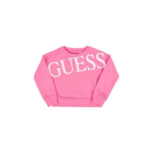 Bluza dziewczęca różowa Guess z napisami 