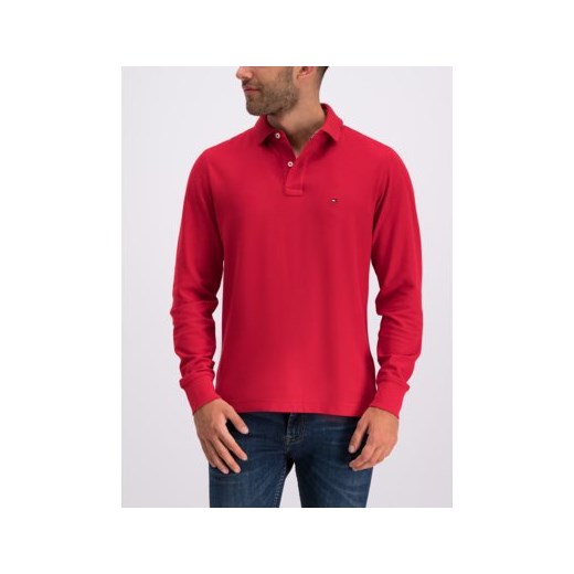 T-shirt męski Tommy Hilfiger czerwony gładki 