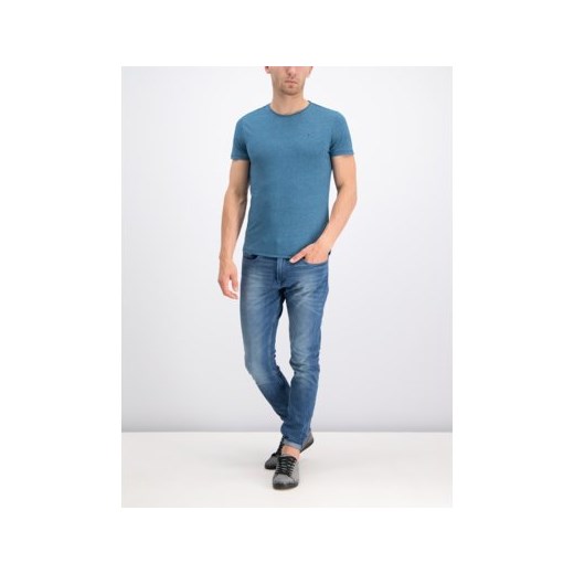 T-shirt męski Tommy Jeans niebieski z krótkim rękawem 