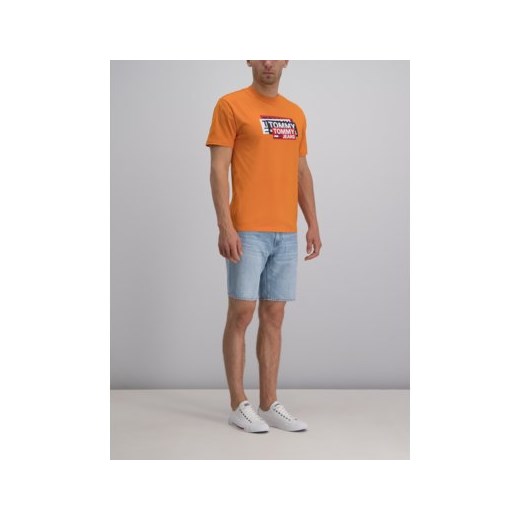 Pomarańczowa t-shirt męski Tommy Jeans 