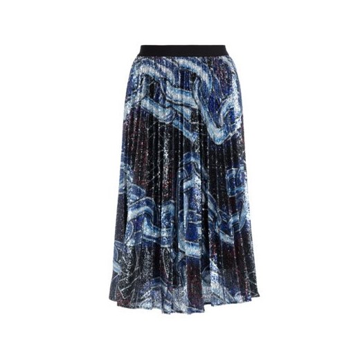 Spódnica Pinko casual niebieska w abstrakcyjne wzory 