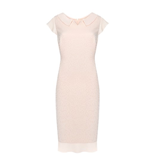 Sukienka VitoVergelis bez wzorów z tkaniny różowa ołówkowa 