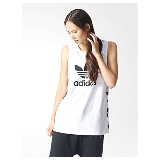 Adidas damski Loose trefoil Tank, biały