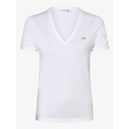 Lacoste - T-shirt damski, biały  Lacoste 44 vangraaf