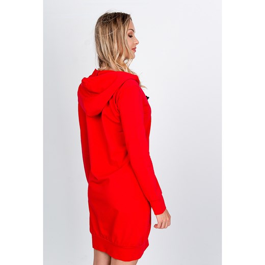 Sukienka czerwona Zoio bawełniana elegancka 